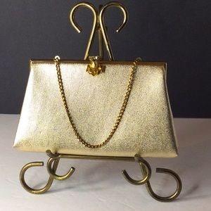 Vintage After Five gold tone handbag